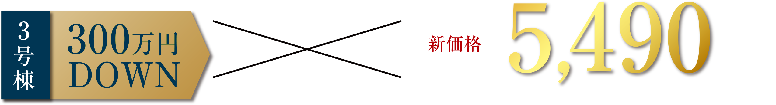 3号棟300万円DOWN