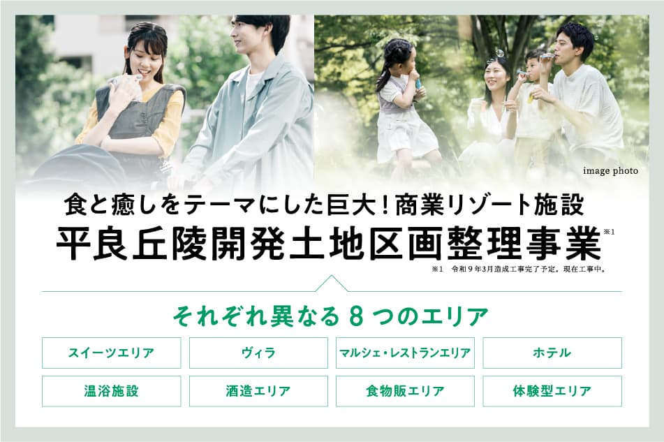 食と癒しをテーマにした巨大！商業リゾート施設 平良丘陵開発土地区画整理事業