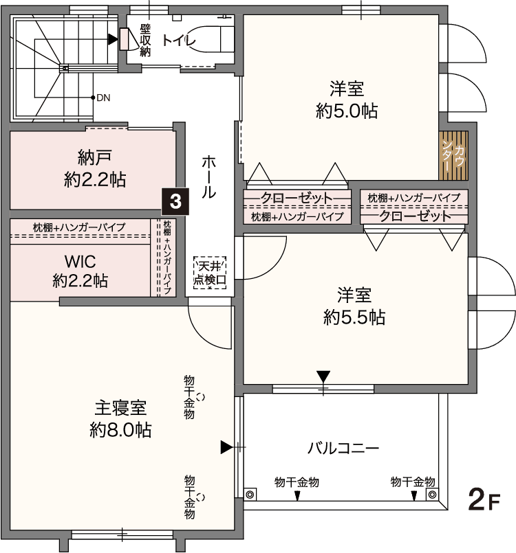 プラン1の2階図面