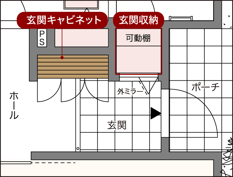 玄関の図面