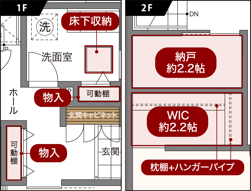 収納スペースの図面