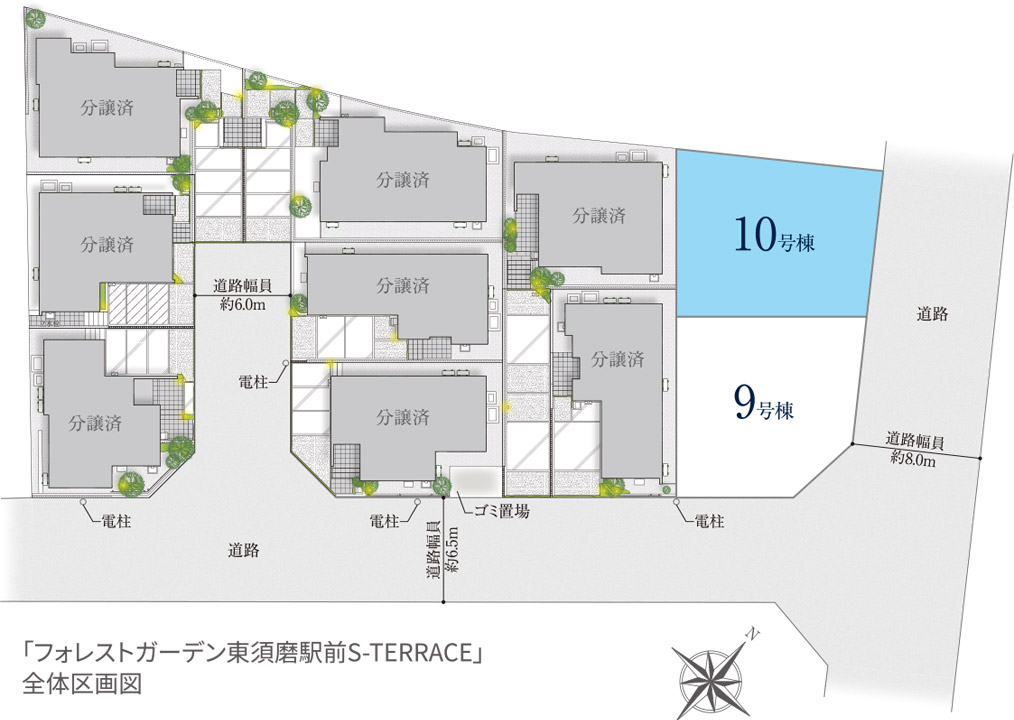 「フォレストガーデン東須磨駅前S-TERRACE」全体区画図