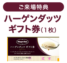 ご来場特典ハーゲンダッツギフト券1枚