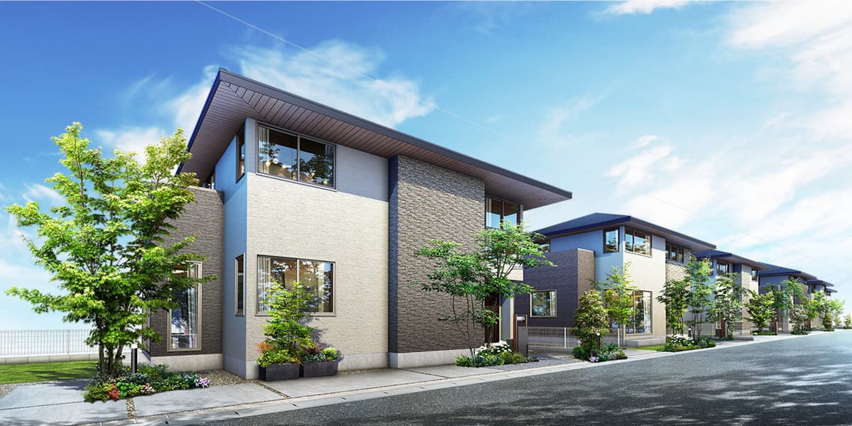 ゆとりのある整形地に、幅広い公道。美しい街並みの設計が、将来の資産価値を高めます。