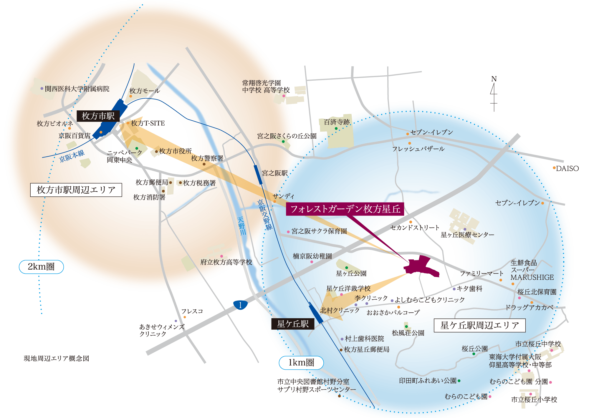 現地周辺エリア概念図