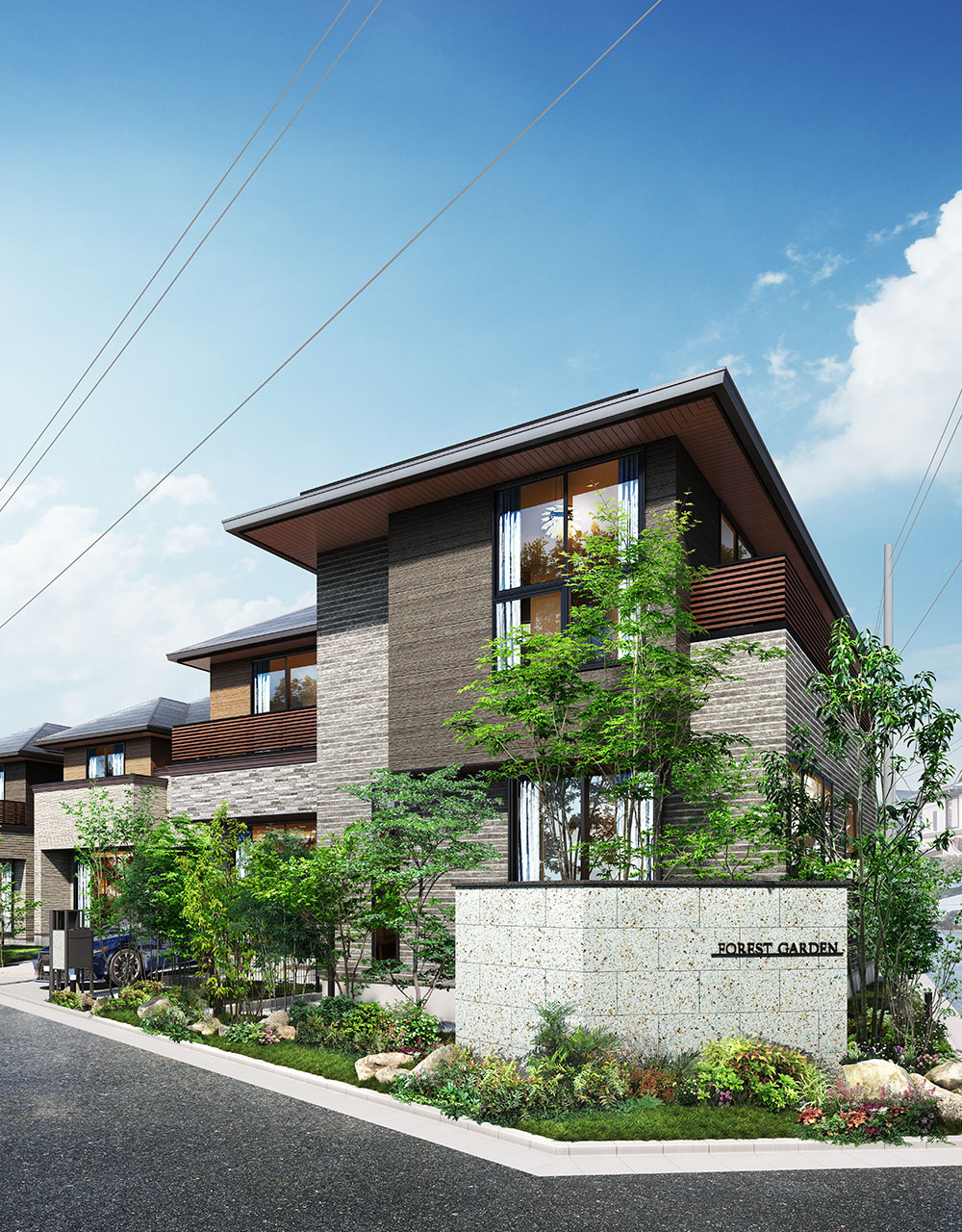 街並み完成予想CG（左より19・18・17・16号棟）