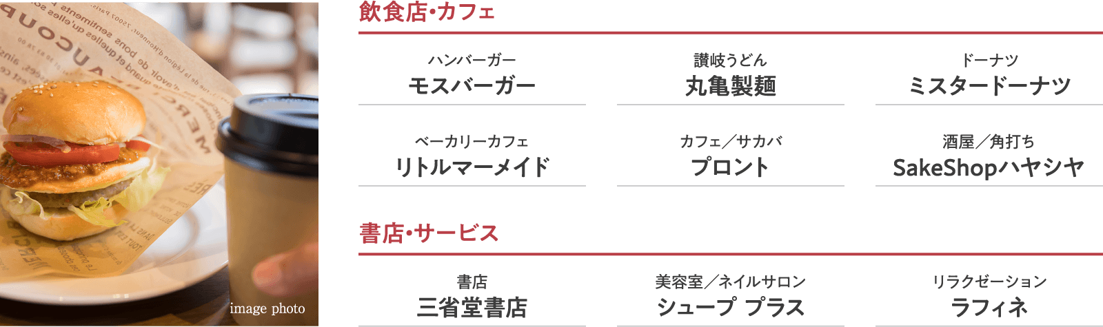 飲食店・カフェ・書店・サービス