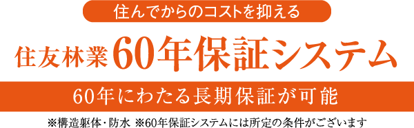 住んでからのコストを抑える 住友林業60年保証システム