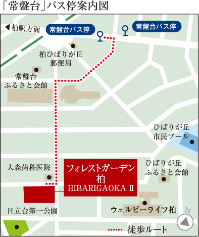 「常盤台」バス停案内図
