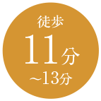 徒歩11分~13分