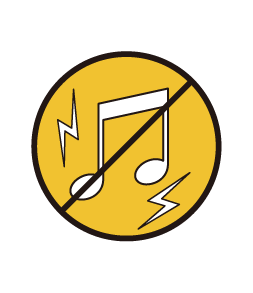 音の反響を抑えます。
