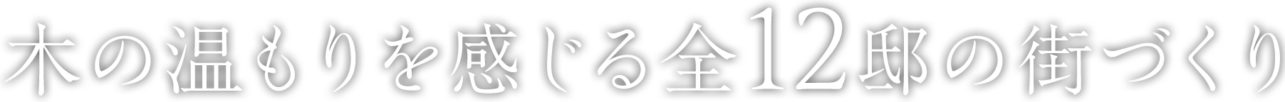 木の温もりを感じる全12邸の街づくり