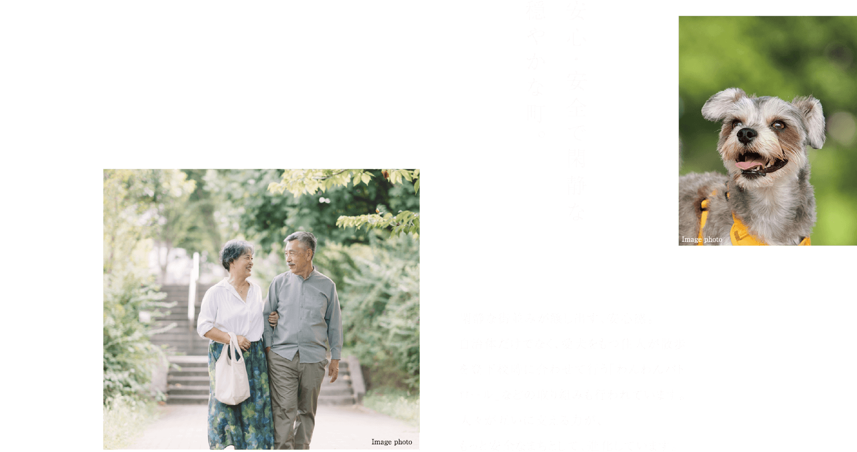 安心・安全で閑静な穏やかな町。