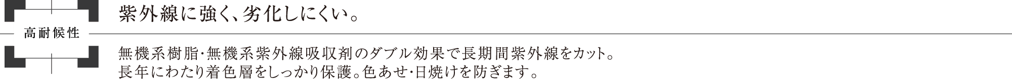 セラミックコートが紫外線による色あせを防ぐ