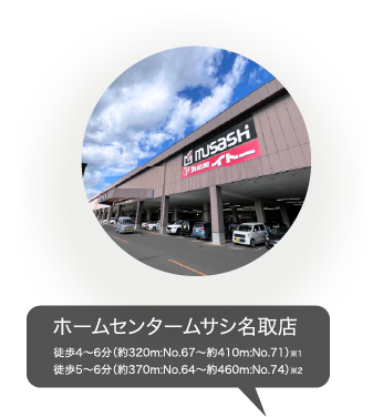 ホームセンタームサシ名取店
