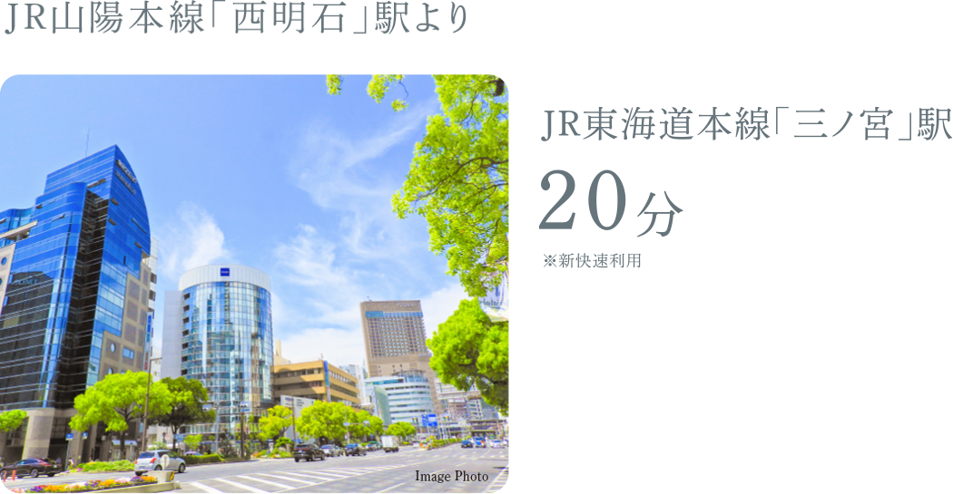 JR東海道・山陽本線「三ノ宮」駅22分