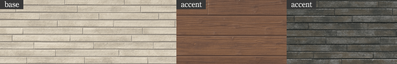 外壁のベースカラー例とアクセントカラー例