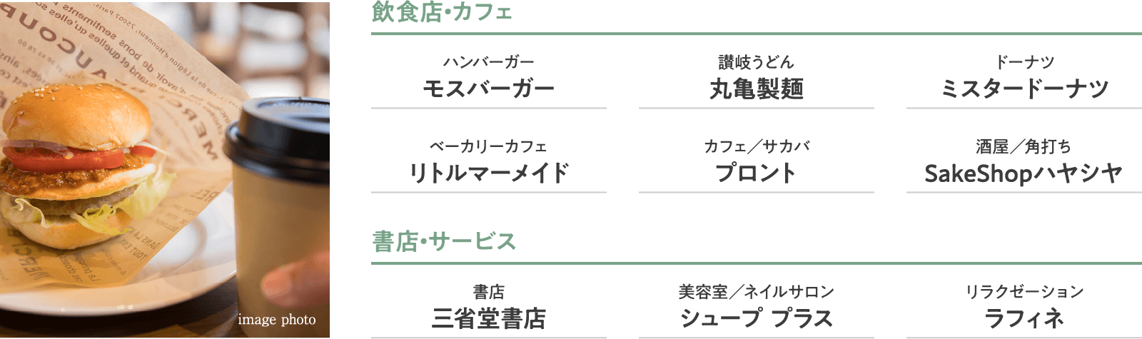 飲食店・カフェ・書店・サービス