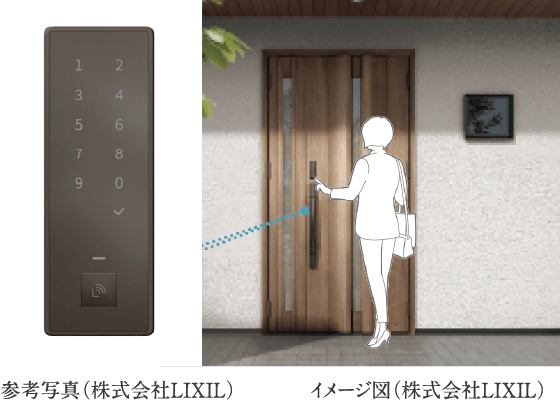 暗証番号の入力で解錠!