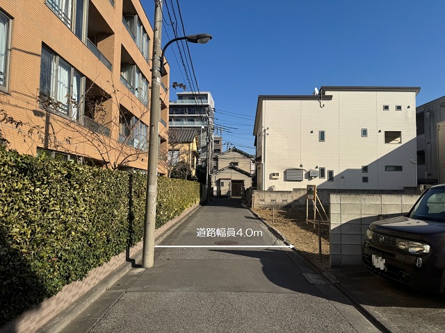 分譲地 前面道路(2026年1月撮影)