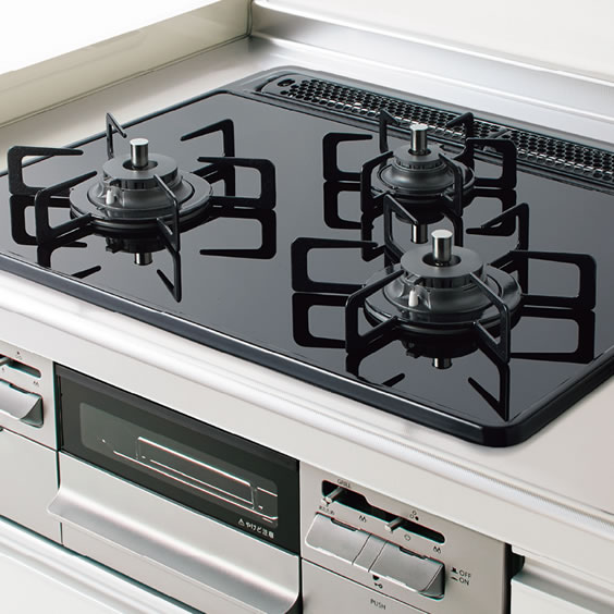 ガラストップコンロ（3口）