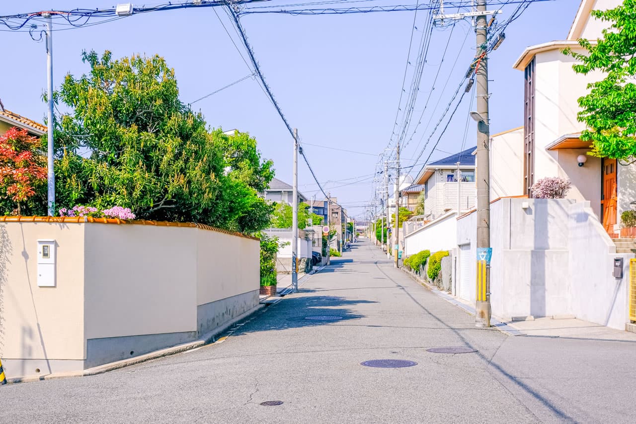 豊中市内で、約18%第一種低層住居専用地域に指定されたエリア