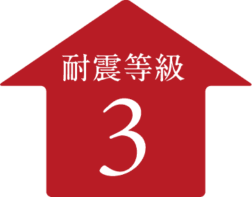 耐震等級1の1.5倍の耐震性（防災拠点と同等）