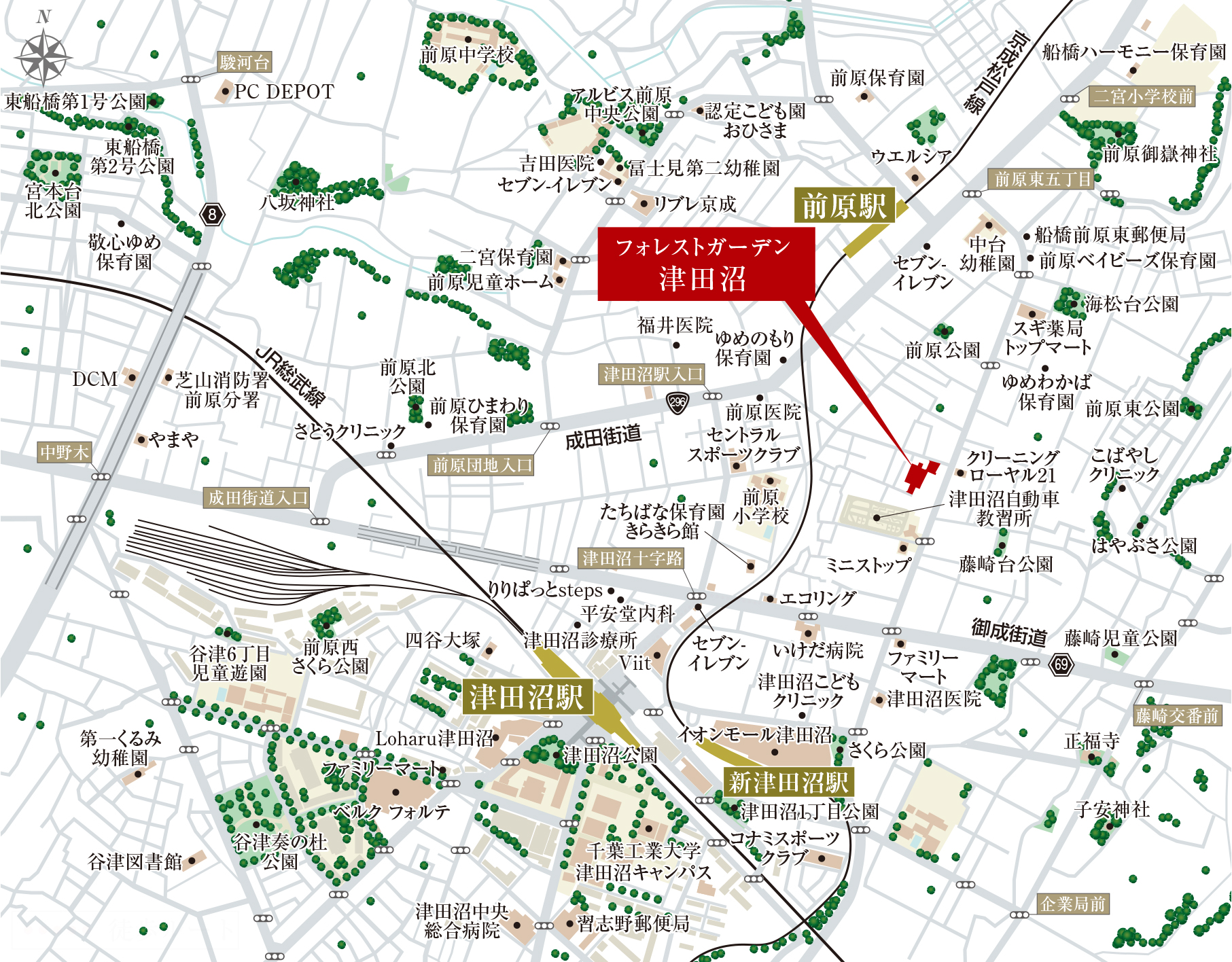 現地周辺案内図