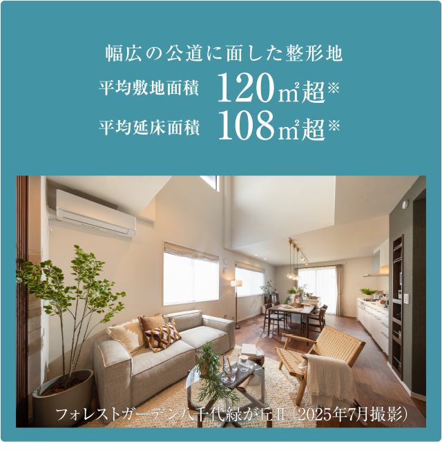 幅広の公道に面した整形地