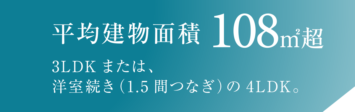平均建物面積108㎡超