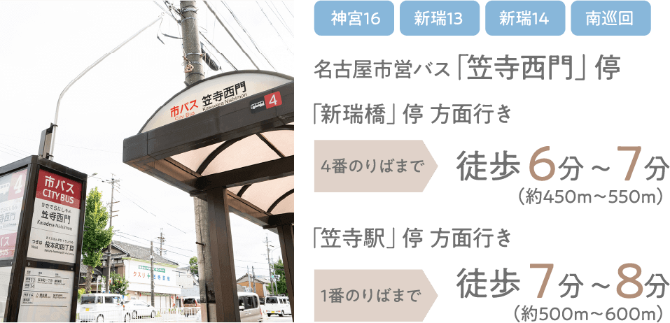 名古屋市営バス「笠寺西門」停