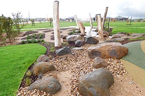 Nature Play Equipment Using Natural Stone (First Stage of the Annadale Estate Project Park)