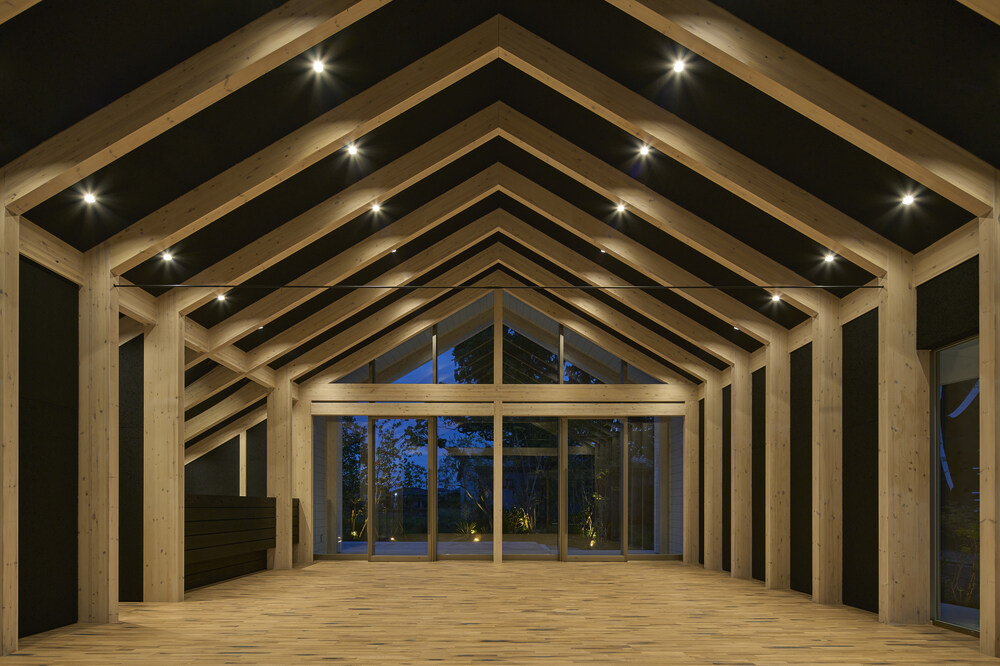 Interior view of office building