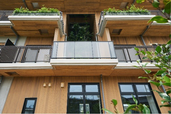Balcony of the building