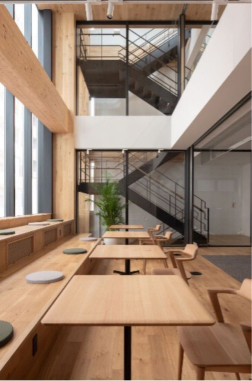 Interior view of the building