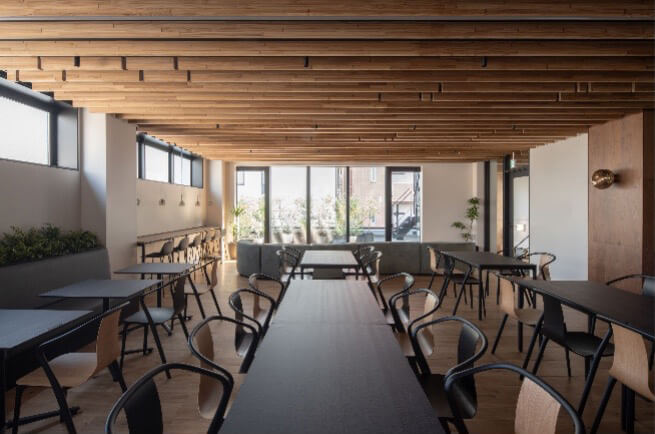 Interior view of the building