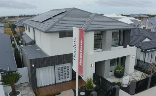 Houses with solar panels