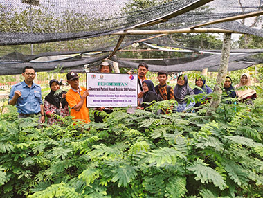 Local Agricultural Society Members Cultivating Seedlings to Distribute as Social Forestry