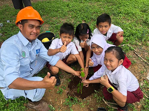 Hands-on tree planting experience