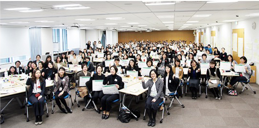 Participants of Women's Conference 2020 displaying their individual goals