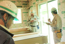 Safety check at construction site