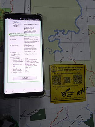 Confirming the harvest site from tag information at the logging company (1)