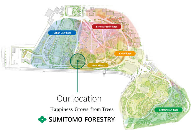 Sumitomo Forestry exhibit location map