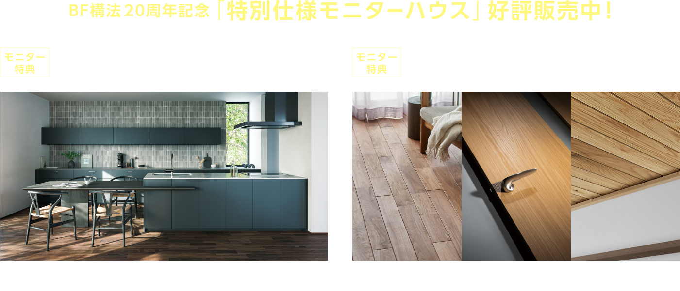 BF構法20周年記念「特別仕様モニターハウス」好評販売中！