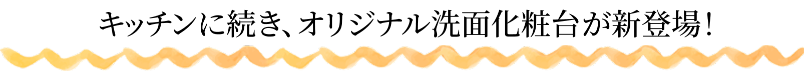 キッチンに続き、オリジナル洗面化粧台が新登場！