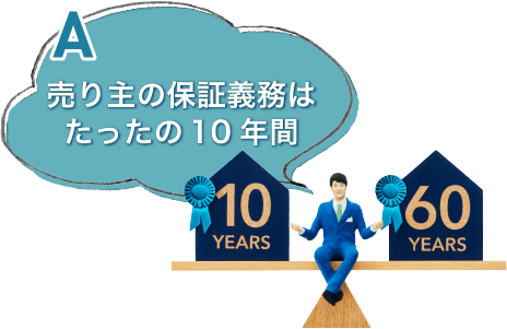 売り主の保証義務はたったの10年間
