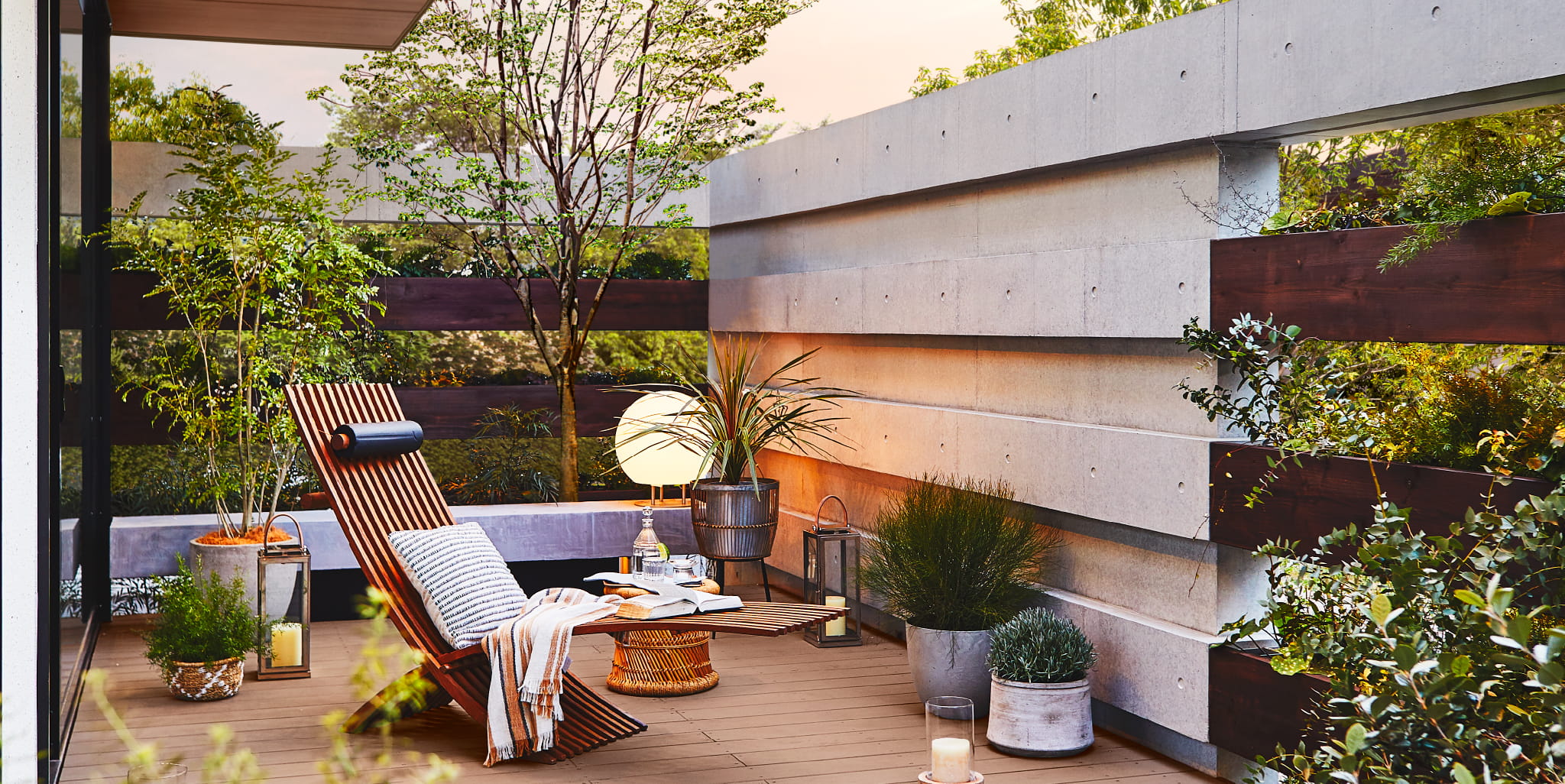 木調格子バルコニーのイメージ