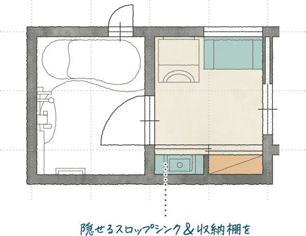 1.25坪で完結！効率重視プランイメージ