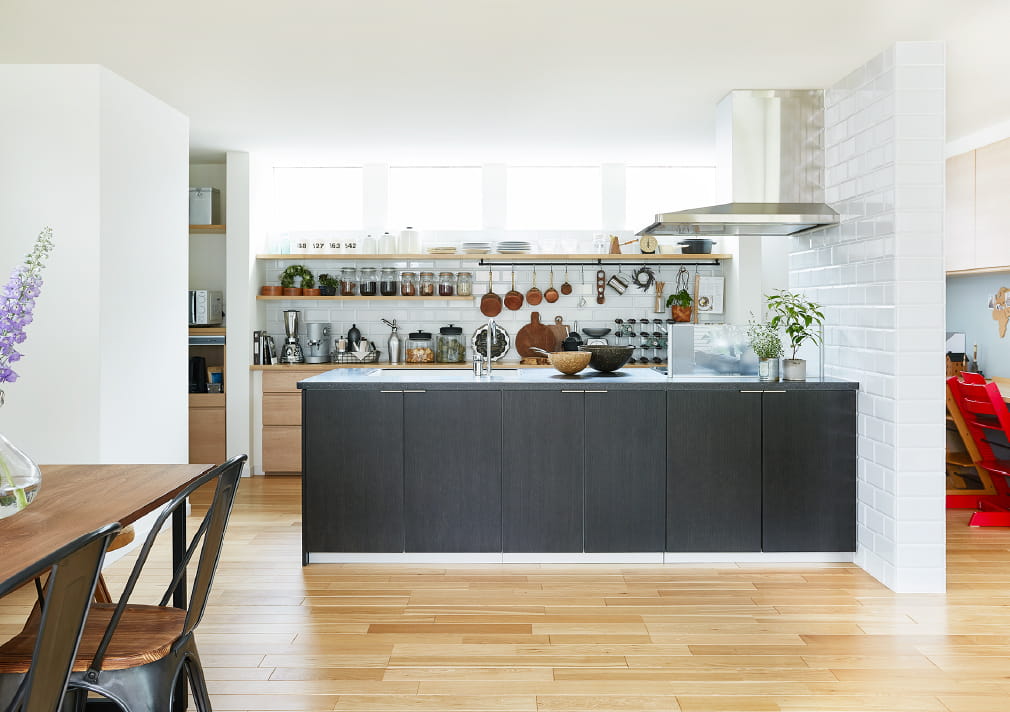 回遊できるキッチン・水まわりイメージ