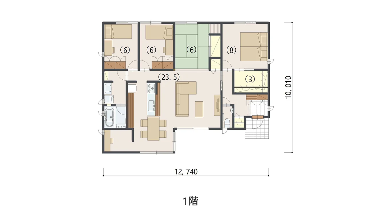 光と風を取り込む快適プランの間取り
